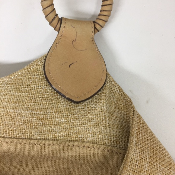 Cole Haan Woven Beige Canvas purse - Picture 11 of 15